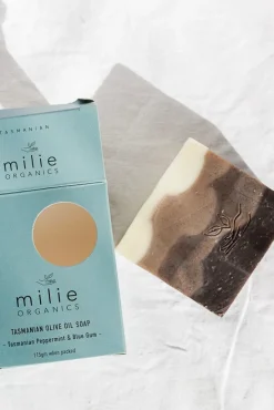 Milie Organics Peppermint + Blue Gum Organic Soap