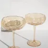 Home Lab Petal Light Amber Set 4 Cocktail Glasses