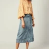 Esmaee Picasso Orange Floral LS Blouse