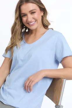 Elm Pima Dream Blue Relaxed Tee