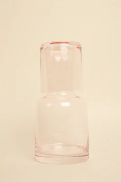 Willow u0026 Mae Pink Carafe with Drinking Glass