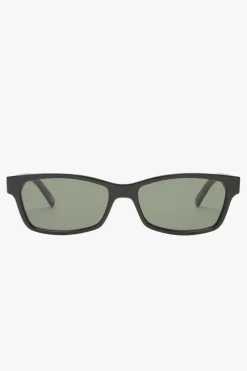 Le Specs Plateaux BlackRectangle Khaki Mono Lens Sustain Sunglasses