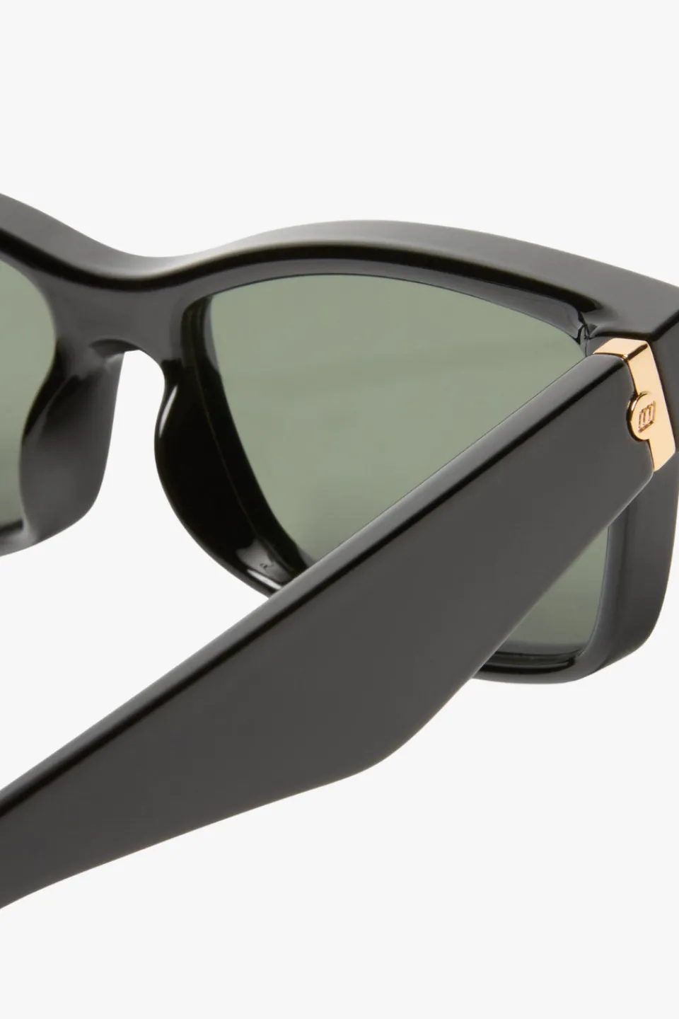 Le Specs Plateaux BlackRectangle Khaki Mono Lens Sustain Sunglasses