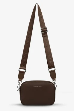 Status Anxiety Plunder Cocoa Crossbody Bag Webbed Strap