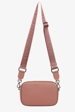 Status Anxiety Plunder Dusty Rose Crossbody Black Webbed Strap