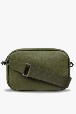 Status Anxiety Plunder Khaki Crossbody Bag Webbed Strap