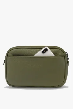 Status Anxiety Plunder Khaki Crossbody Bag Webbed Strap