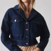 Esmaee Podium Indigo Denim Jacket