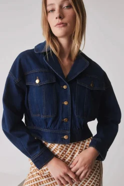Esmaee Podium Indigo Denim Jacket