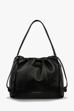 Status Anxiety Point Of No Return Black Drawstring Shoulder Bag