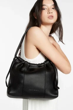 Status Anxiety Point Of No Return Black Drawstring Shoulder Bag