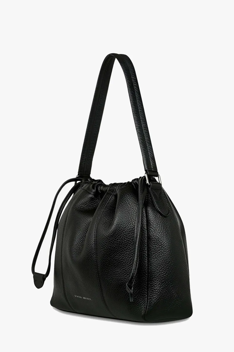 Status Anxiety Point Of No Return Black Drawstring Shoulder Bag
