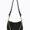 Peta + Jain Poppi Black Gold Vegan Leather Gold Hardware Crossbody Bag
