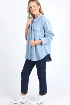 Elm Poppy Steel Blue Fleece Jacket