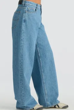 Lee Precinct Blue Mid Slouch Petite Denim Jean