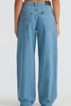 Lee Precinct Blue Mid Slouch Petite Denim Jean