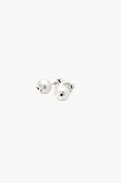 Stolen Girlfriends Club Purity Stud Pearl Earrings Silver EOL