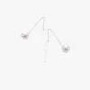 Stolen Girlfriends Club Purity Thread Pearl Earrings Silver