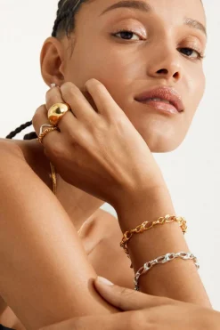 Pilgrim Rani Chunky Twist EOL Gold Chain Recycled Bracelet