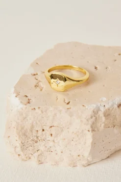 Georgia Mae Rectangle Signet EOL Gold Ring