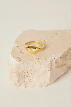 Georgia Mae Rectangle Signet EOL Gold Ring
