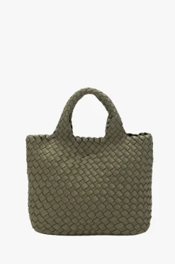 Black Caviar Reeva Light Olive Woven Mini Bag