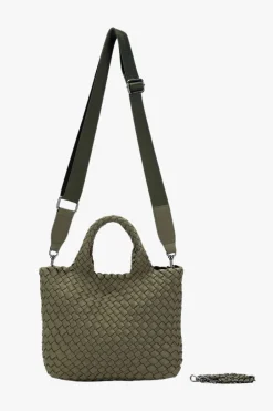 Black Caviar Reeva Light Olive Woven Mini Bag