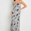 Stories be Told Reign Charcoal Strappy Maxi Slip Dress