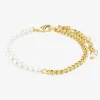 Pilgrim Relando Pearl + Gold Plated EOL Beaded Bracelet