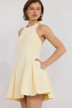 Sovere Reprive Pannacotta Halter Mini Dress
