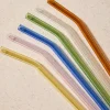 Sucker Reusable Glass Multi Colour Drinking Straws