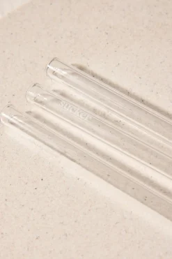 Sucker Reusable Glass Transparent Smoothie Straws