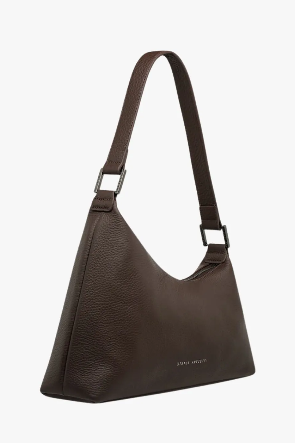Status Anxiety Reverie Cocoa Asymmetric Leather Shoulder Bag