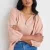 RE:UNION Label Revolutionary Caramel Linen Relaxed LS Top