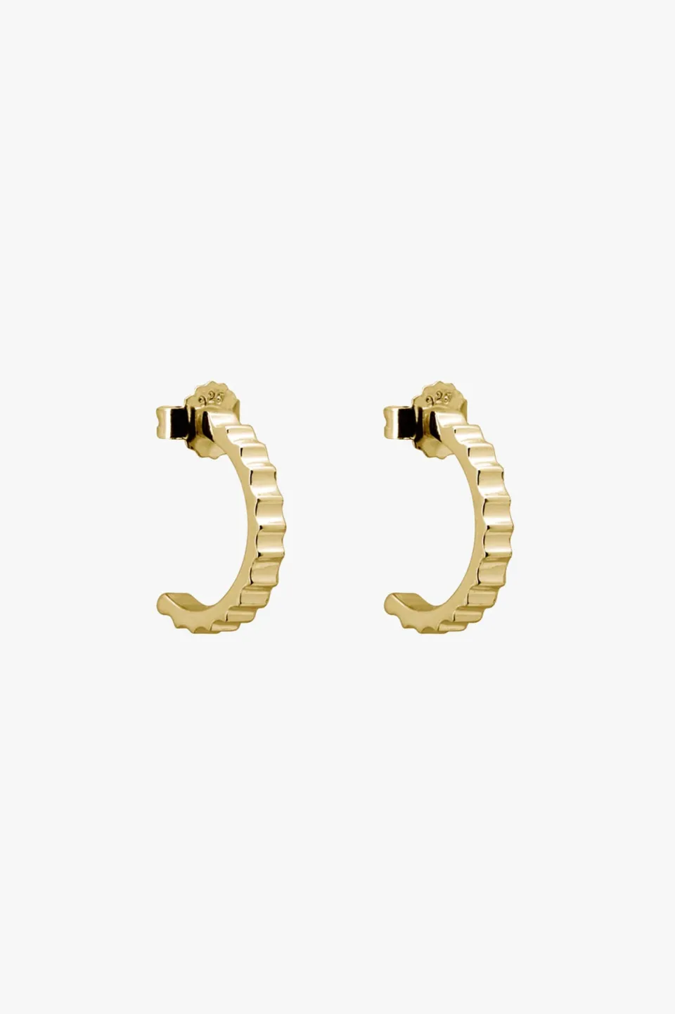 Murkani Ribbed 18k Gold Hoop EOL Earrings