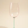 Willow u0026 Mae Ripple Pink Green Tall Wine Glass