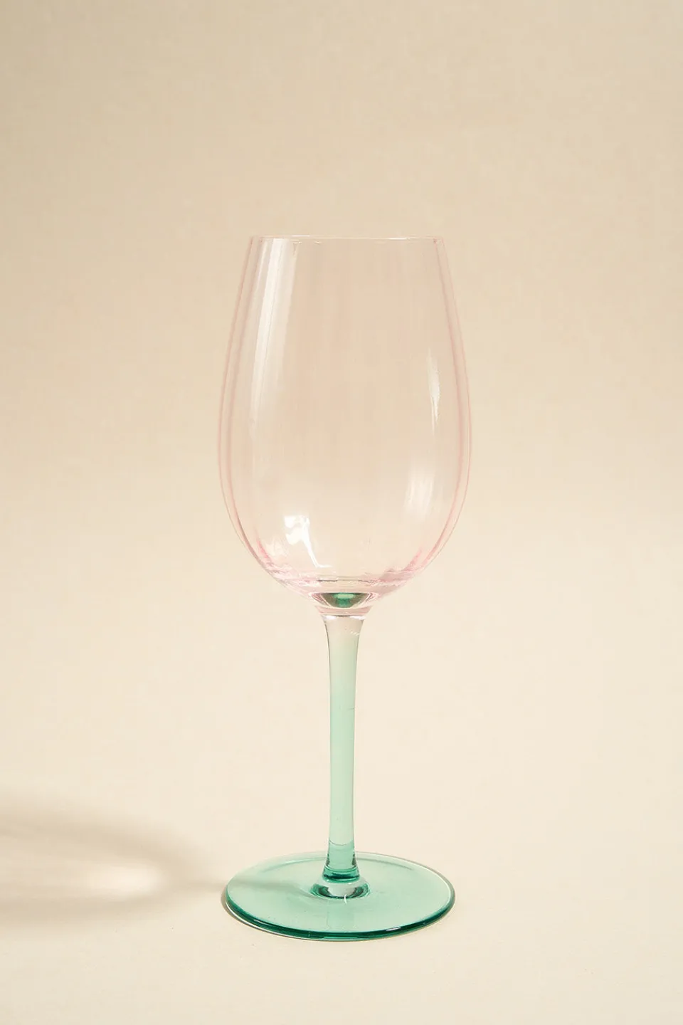 Willow u0026 Mae Ripple Pink Green Tall Wine Glass