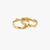 Pilgrim Rita Gold Beaten Double Ring