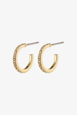 Pilgrim Roberta Pi Gold Plated Crystal 12mm Earrings