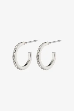 Pilgrim Roberta Pi Silver Plated Crystal 12mm Earrings