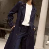 Among the Brave Rodeo Indigo Denim Trench Coat
