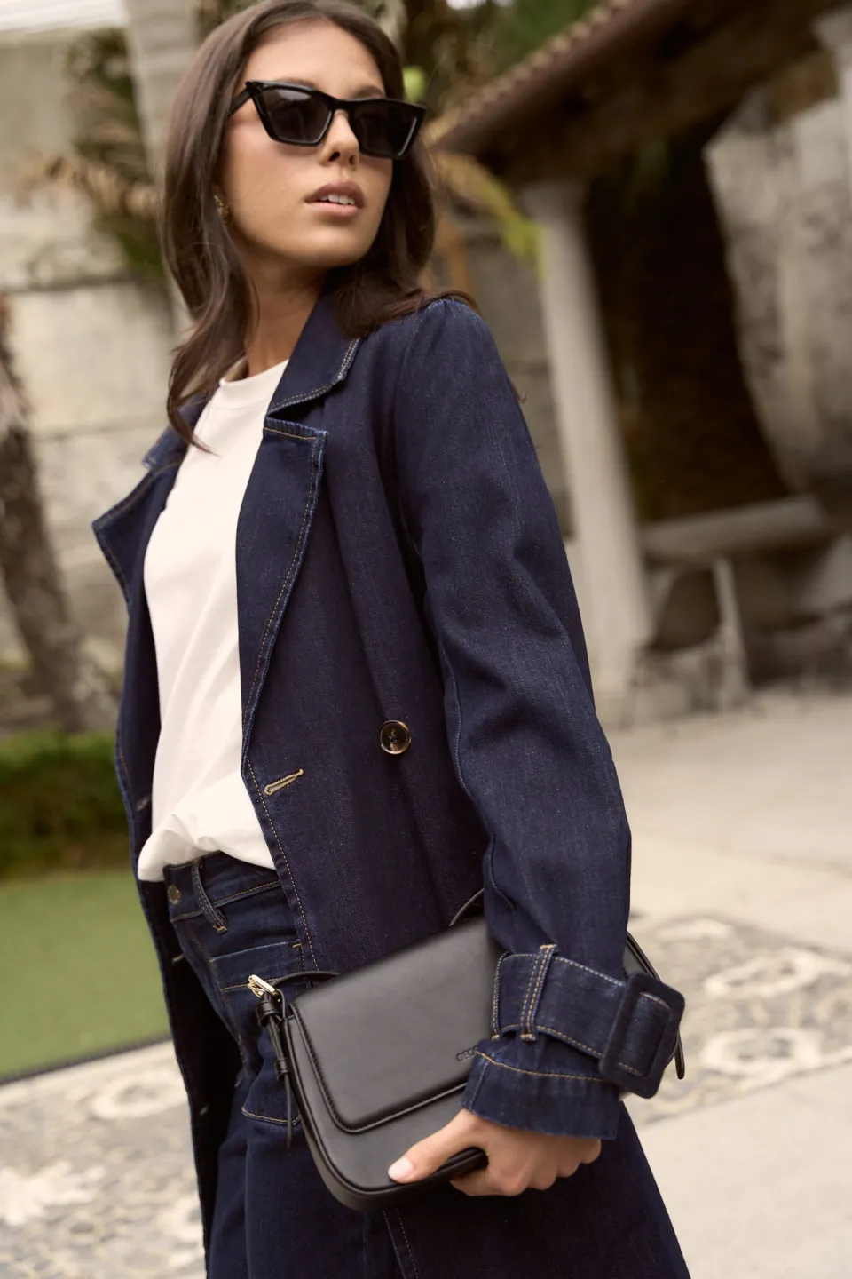 Among the Brave Rodeo Indigo Denim Trench Coat