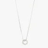 Pilgrim Rogue Crystal Halo Recycled EOL Silver Plated Necklace