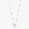 Pilgrim Rogue Crystal Halo Recycled EOL Gold Plated Necklace
