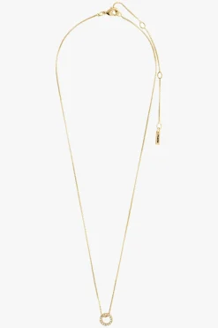 Pilgrim Rogue Crystal Halo Recycled EOL Gold Plated Necklace