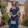 Stories be Told Roma Mid Blue SS Poet Midi Dress