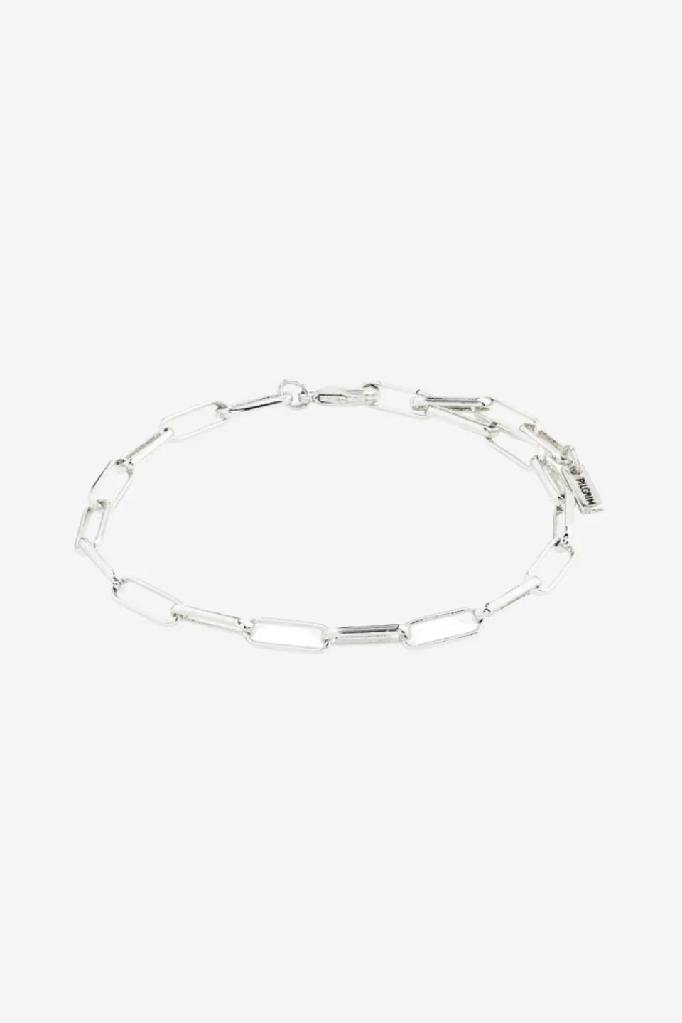 Pilgrim Ronja Rectangular Chain Link Silver Bracelet