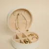 Humble + Heart Round White Jewellery Travel Case