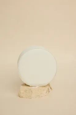 Humble + Heart Round White Jewellery Travel Case