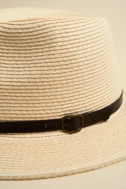 Among the Brave Rylee Ivory Short Brim Woven Hat